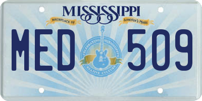 MS license plate MED509