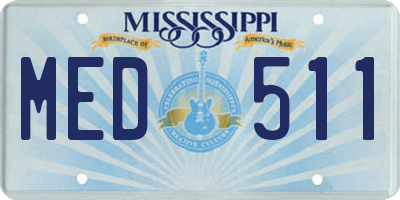 MS license plate MED511