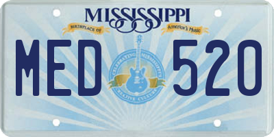 MS license plate MED520