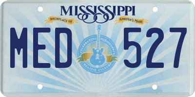 MS license plate MED527