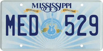 MS license plate MED529