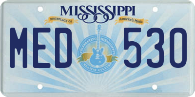 MS license plate MED530