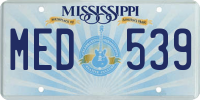 MS license plate MED539