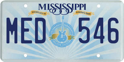 MS license plate MED546
