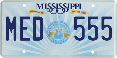 MS license plate MED555
