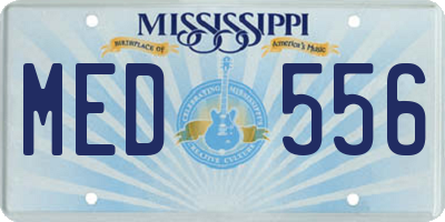 MS license plate MED556