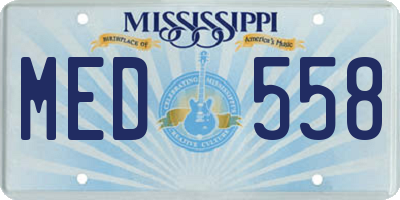 MS license plate MED558