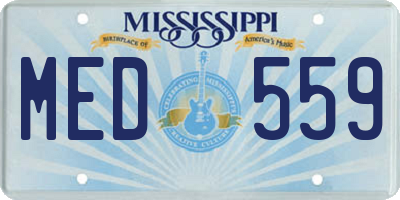 MS license plate MED559