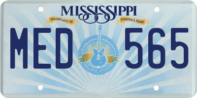 MS license plate MED565