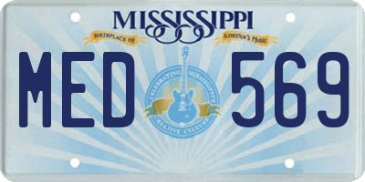 MS license plate MED569