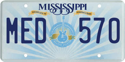 MS license plate MED570