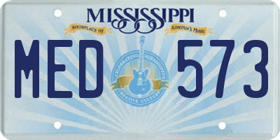MS license plate MED573