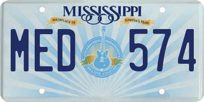 MS license plate MED574
