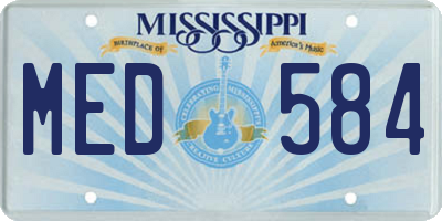 MS license plate MED584