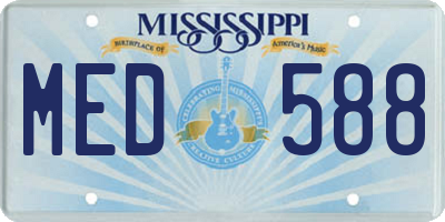 MS license plate MED588