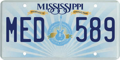 MS license plate MED589