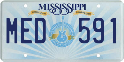 MS license plate MED591