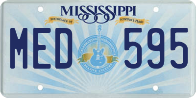 MS license plate MED595