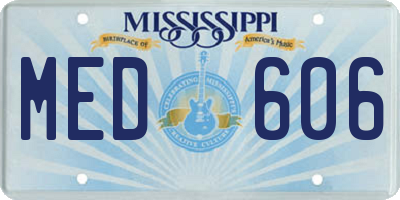 MS license plate MED606