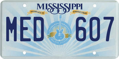 MS license plate MED607