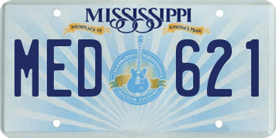 MS license plate MED621