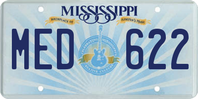 MS license plate MED622