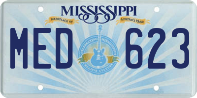 MS license plate MED623