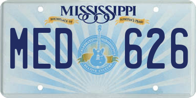 MS license plate MED626