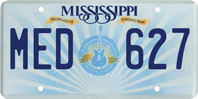MS license plate MED627