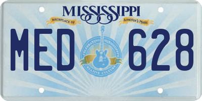 MS license plate MED628