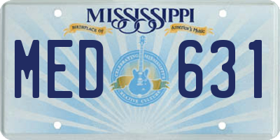 MS license plate MED631