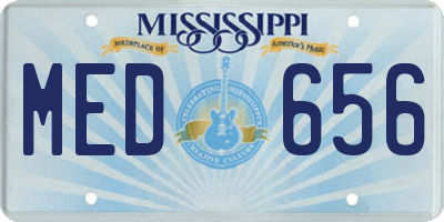 MS license plate MED656