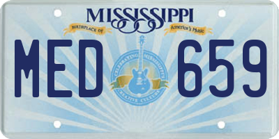 MS license plate MED659
