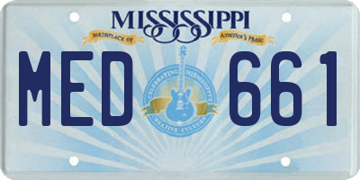 MS license plate MED661
