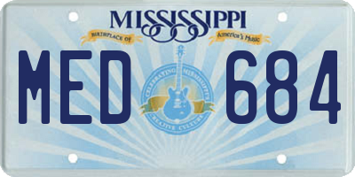 MS license plate MED684