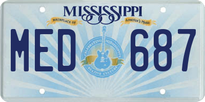 MS license plate MED687