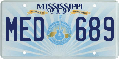 MS license plate MED689
