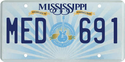MS license plate MED691