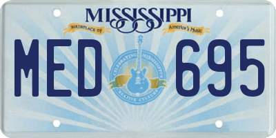 MS license plate MED695