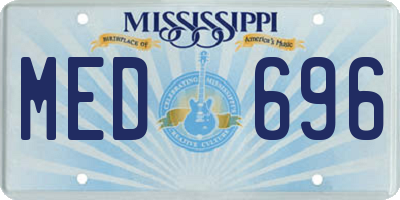 MS license plate MED696