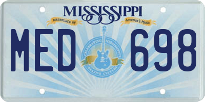 MS license plate MED698