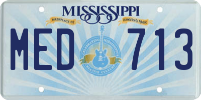 MS license plate MED713