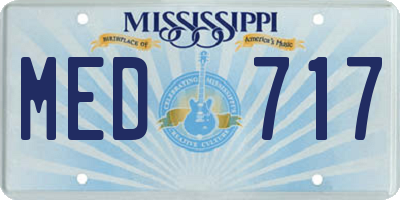 MS license plate MED717