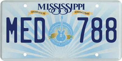 MS license plate MED788
