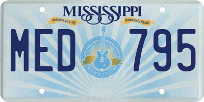 MS license plate MED795