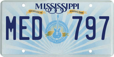 MS license plate MED797