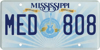 MS license plate MED808