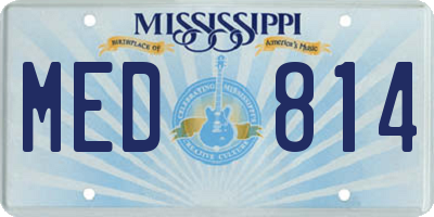 MS license plate MED814