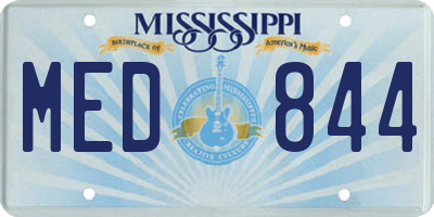 MS license plate MED844