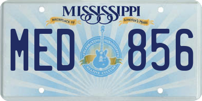 MS license plate MED856